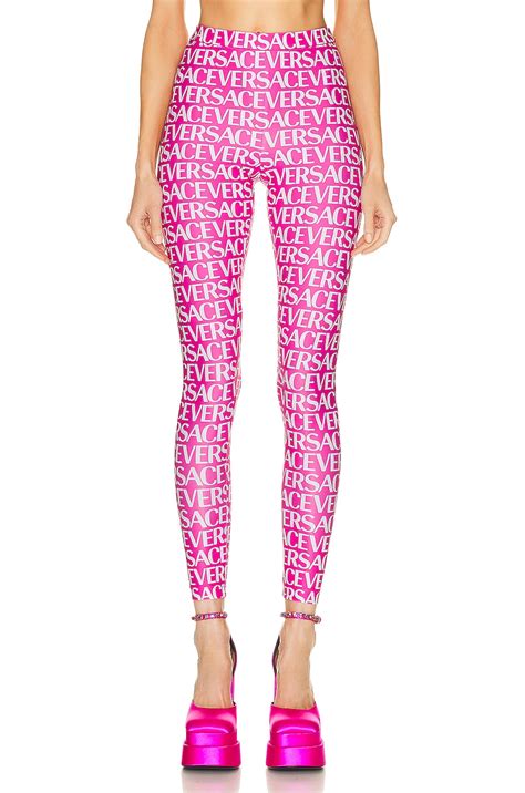 versace collection legging rosa|versace leggings outlet.